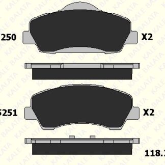 ON FREN BALATASI P301 C ELYSEE EB2 (1,2VTI 12V) / EC5 (1,6VTI 16V) P308 II 2013> (MANDO TIPI)