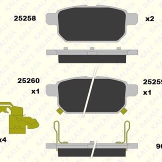 ARKA FREN BALATASI SUZUKI SWIFT 10> SX4 CROSS 13> VITARA 15> (AKSESUARLAR DAHIL)