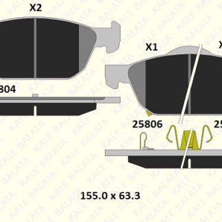 ON FREN BALATASI HONDA ACCORD 08>13 HONDA CIVIC FK HATCHBACK 12>16 / CIVIC FC 1.6 I-DTEC 17> / CIVIC 1.5 RS 16>