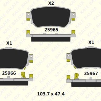 ARKA FREN BALATASI QASHQAI 2013> RENAULT KADJAR 2015>