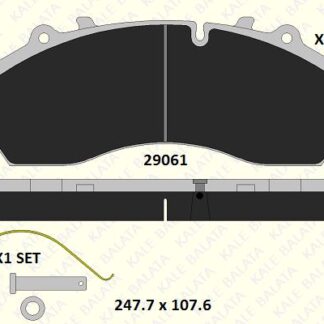 ON / ARKA FREN BALATASI KABLO YERI DELIKLI ACTROS ATEGO AXOR TOURISMO SCANIA IVECO