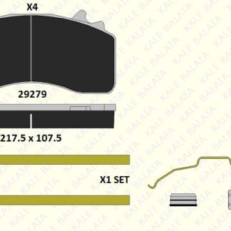 ON – ARKA FREN BALATASI MAN TGA-TGS-TGX YM WABCO NG22 KALIPER