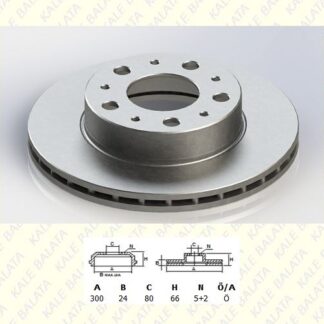 ON FREN DISKI BOXER – JUMPER – DUCATO TUM MODELLER 16Q (16 JANT) KARSAN JEST (CAP:300 – KALINLIK: 24)