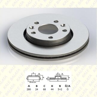 ON FREN AYNASI (DISKI) FLUENCE MEGANE III SCENIC III LAGUNA III DUSTER 1,2 / 1,4 / 1,5DCI / 1,6 / 2,0 (5 BIJON 280MM)