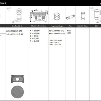MOTOR PISTON+SEGMANI ( RIKEN ) 73,40+STDmm CAP CORSA C AGILA ASTRA H ASTRA MK Z12XEP 4 SIL. BENZINLI 1229 CC-59 KW (80 PS)