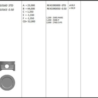 MOTOR PISTON+SEGMAN KOMPLE 0,50mm ( RIKEN ) ÇAP 73,90 ASTRA G – ASTRA H – CORSA C – MERIVA A – TIGRA B Z14XE – Z14XEP 66 KW (90 PS)