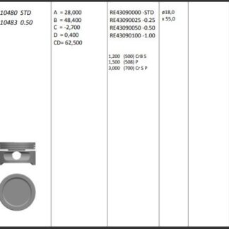 MOTOR PISTON+SEGMANI ( RIKEN ) 79,00+STDmm CAP ASTRA II 1.6 I KAT CORSA KADETT VECTRA ASCONA C16NZ-X16SZR-E16NZ-X16SZ-GLBH 1.6 LZ R 4 BENZIN, 1598 CM³-55 75 KW (75 102 PS)-8,6:1-EN