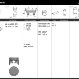 MOTOR PISTON+SEGMANI ( RIKEN ) 77,60+STDmm CAP ASTRA 1,4I 16V CORSA CDX 1,4I 16V TIGRA1,4I 16V X14XE 4 SIL. BENZINLI 1389 CC-66 KW (90 PS) 10,5:116 V-E
