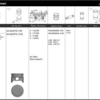 MOTOR PISTON+SEGMANI ( RIKEN ) 77,60+0,50mm CAP ASTRA 1,4I 16V CORSA CDX 1,4I 16V TIGRA1,4I 16V X14XE 4 SIL. BENZINLI 1389 CC-66 KW (90 PS) 10,5:116 V-E