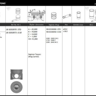 MOTOR PISTON+SEGMANI ( RIKEN ) 84,00+STDmm CAP ASTRA F 16V ASTRA G 16V OMEGA B 26V VECTRA B 16V X20DTL-Y20DTL 4 SIL. DIZEL 1998 CC-60 KW (82 PS) 18,7:1-TURBO, I