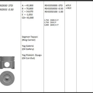 MOTOR PISTON+SEGMANI ( RIKEN ) 84,00+STDmm CAP FRONTERA B 2.2 DTI SINTRA 2.2 DTI OMEGA B 2.2 DTI 16V ASTRA G 2.2 DTI SIGNUM 2.2 DTI 16V VECTRA B C C GTS 2.2 DTI ZAFIRA A 2.2 DTI 16V X22DTH-Y22DTH-Y22DTR 4 SIL. DIZEL 2172 CC-81 85 86 88 92 KW-110 116 117