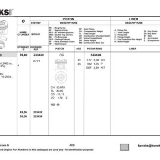 MOTOR PISTON+SEGMAN MASTER 2.5 DCI-MOVANO 2.5CDTI (G9U) 145HP EURO4 (89.00MM) / (STD)