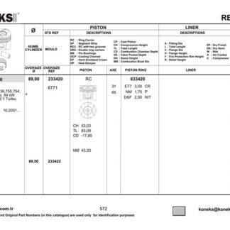 MOTOR SEGMANI MASTER 2.5 DCI-MOVANO 2.5CDTI (G9U) 145HP EURO4 (89.00MM) / (STD)