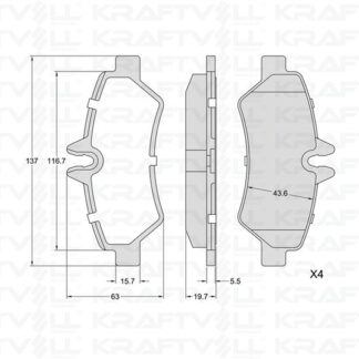 FREN BALATASI ARKA SPRINTER 906 06> CRAFTER 06>16