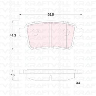 ARKA FREN BALATASI KANGOO III 08> MERCEDES CITAN 13>21 1.2 TCE 1.5 DCI 1.6