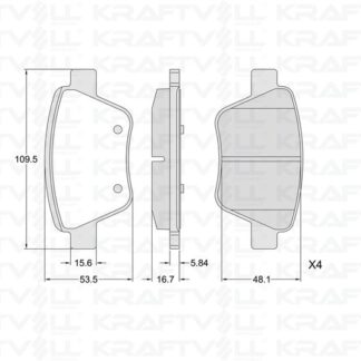 ARKA FREN BALATASI LEON CADDY OCTAVIA 1,4TSI / 1,6 / 1,8TSI / 1,9TDI / 2,0 09 / 04>