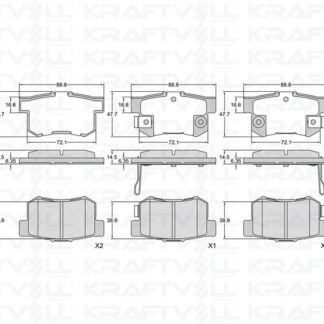 ARKA FREN BALATASI HONDA CIVIC 01>13 FD6 FB7 / CR-V 03>07 / ACCORD 98>08 / FRV 04>
