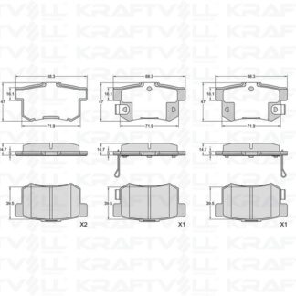 ARKA FREN BALATASI HONDA CIVIC 01>13 FD6 FB7 / CR-V 03>07 / ACCORD 98>08 / FRV 04>