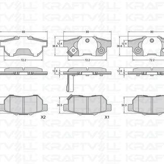ARKA FREN BALATASI HONDA CIVIC 92-00 / JAZZ / CITY 04-> / CRX / INTEGRA 88-97