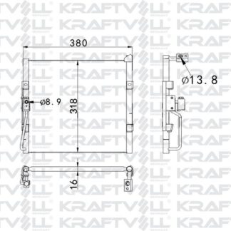 KLIMA RADYATORU HONDA CIVIC 1992 1995 (359×328×16)