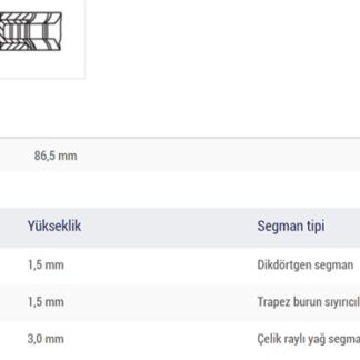 MOTOR SEGMAN 86,00mm (+0,50) ASTRA VECTRA 2,0 16V XEV NE