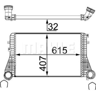 TURBO RADYATORU CADDY GOLF V JETTA A3 LEON OCTAVIA 1.8 TFSI 1.9 TDI 2.0 TDI 2.0 TFSI INTERCOOLER