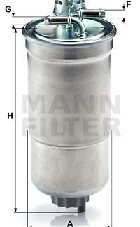 YAKIT FILTRESI (MAZOT) BORA CADDY II GOLF IV POLO / CLASSIC A3 A4 A6 (PUNTO 1,7TD) LEON TOLEDO II OCTAVIA SUPERB LT28 / 35 / 46 BEETLE PASSAT 1,9 / 2,0 / 2,8 / 2,5TDI 1,9SDI ALH BHW AHD AGX AGK ATA ANJ APA BBE AVR BBF 94>10