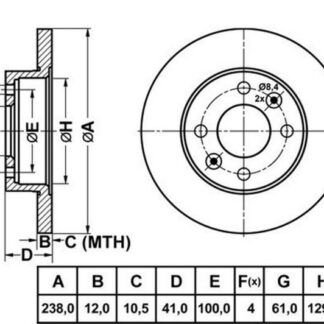 FREN DİSKÖN R9 R11 4 BİJON 238MM