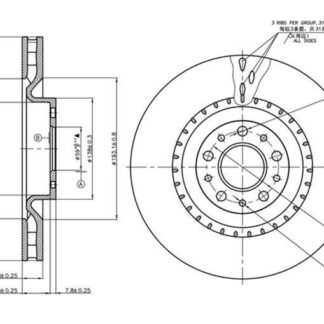 FREN DISK ON HAVA KANALLI 305-5 ( FIAT: DOBLO MAXI PANORAMA 10 – / OPEL: COMBO 12 – )