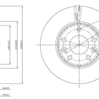 FREN DISK ON HAVA KANALLI 280-5-(RENAULT : FLUENCE 2010> / RENAULT : MEGANE III 2008>2015 / RENAULT : MEGANE IV 2017> / DACIA : DOKKER 1.5 DCI 2012> / DACIA : DUSTER 2012>)