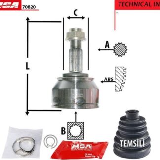 AKS KAFASI DIS SAG-SOL ABSSIZ – (FIAT: DOBLO MPV-KAMYONET/ SW 1.6MJTD 10-  BRAVO II 1.6MJTD-1.9MJTD 07-  STILO 1.9JTD 01-08) (LANCIA: DELTA III 1.4-1.6MJTD 08-) (25×26×51MM)