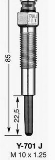 KIZDIRMA BUJISI 12V MAZDA BT50 2,5D 99>02 2,5TD 99>06 RANGER 2,5D KIA BESTA 2,2D 96> K2700 PREGIO 2,7D 97> RETONA SPORTAGE 2,0TD 97>03 MAZDA 626 2,0D 87>97 MPV 2,5TD 96>99 SUZUKI VITARA 2,0TD 94>03 SOKLU TIP