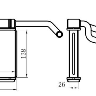 KALORIFER RADYATORU MAZDA B-SERISI / BT-50 FORD RANGER 98-06 (140x165x26)