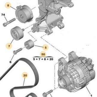 ALTERNATOR V KAYIŞI KITI PARTNER BERLINGO EXPERT BERLINGO EXPERT XSARA DW8 DW8B 00>09 KLIMASIZ