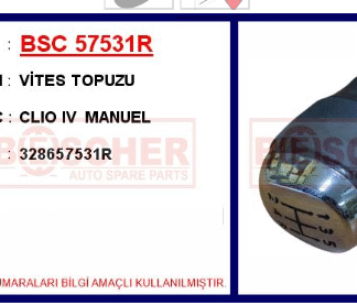 Vites Topuzu Sandero II 16> Symbol II 16> Duster I 13> Captur I 16> Clio IV 16 > BSC 57531R