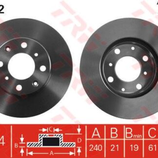 ON FREN DISKI (AYNASI) HAVALI HONDA JAZZ 2002-2008 CITY 2005-2010 (240X4)
