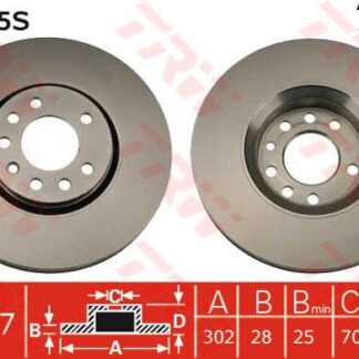ON FREN DISKI HAVALI VECTRA C 2,0T 16V / 2,2 03 / 03>VECTRA C GTS 2,0T 16V / 2,2 3,2 V6 03 / 03>