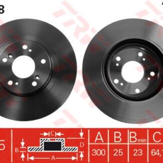 ON FREN DISK AYNASI HAVALI HONDA CIVIC VI HB 2,0 TYPE R 01-06 (300X5)