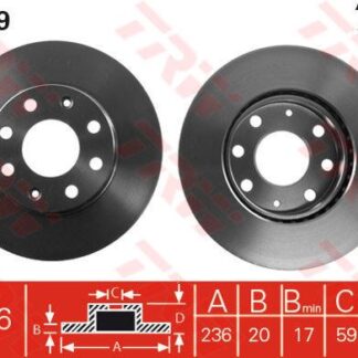 ON FREN DISKI AVEO T250 T255 05> KALOS 02> MATIZ 05> SPARK 10> HAVALI 236MM