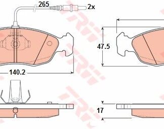 ON FREN BALATASI XSARA II P306 1,6 1,8 1,9 00>> / SAXO P106 1,4I 1,6I 1,5D 1,6 XSI 99>> (HAVA SOGUTMALI ON DISKLI ARACLAR ICIN)