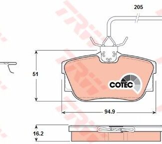 ARKA FREN BALATASI (KABLOLU) SHARAN ALHAMBRA TRANSPORTER T4 99>03 GALAXY 1,9TD 00>06 MONDEO III ST220 02>07