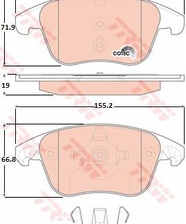 FREN BALATASI ONI P2008 II-208 II-P3008 P5008 C4 II DS4 DS5 C4 PICASSO 2,0HDI 16V 138PS 10 / 06 EP6CDT