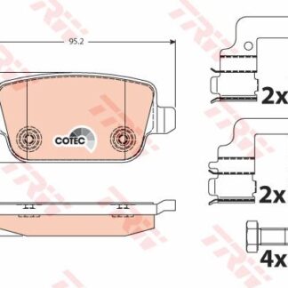 ARKA FREN BALATASI MONDEO IV CA2 07>14 S-MAX 09> 06> S-MAX 09> MONDEO III 00>07 IV 07> KUGA 08> GALAXY III 06> / S80 II 06> S80 VOLVO 07> V70 06> V70 VOLVO 07> XC70 06> / FREELANDER 2 2.2