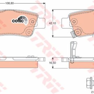 ARKA FREN BALATASI HONDA CR-V 2.0 I-VTEC 07>12 / CR-V 1.6 I-DTEC 12>