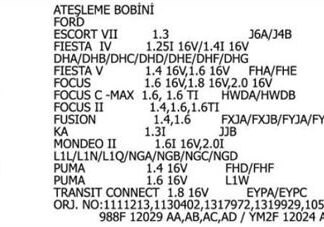 ATEŞLEME BOBİNİ FOCUS FUSION 1.6 16V