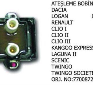 ATEŞLEME BOBİNİ CLIO I II III 1.2 KANGOO MEGANE 1.4 1.6 SCENIC / LOGAN