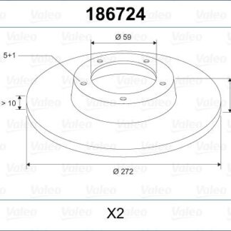 ARKA FREN AYNASI P807 2.0-2.2HDI 02> C8 2.0HDİ 2.2HDİ 02> ULYSSE 02> (CAP:272 KALINLIK:12X5DELIK)