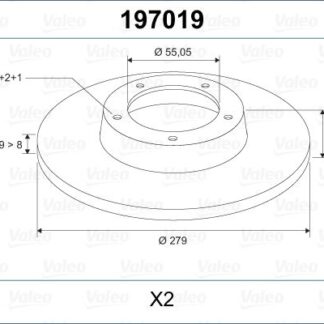ARKA FREN DISKI (AYNASI) DUZ TOYOTA COROLLA 1.4 D4D 1.6 VVTI 2003-2007 (279X4)