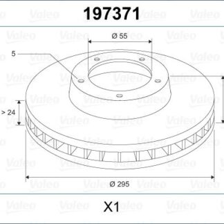 ON FREN DISKI (AYNASI) HAVALI TOYOTA AVENSIS D4D 2003-2008 (295X5) (MERKEZLEME CAPI : 55)