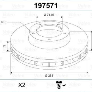 ON FREN DISKI C4 PICASSO 2013> (CAPI: 283, KALINLIK:26)